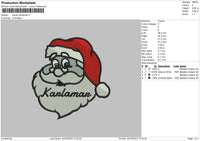 Santa 2410 Embroidery File 6 sizes