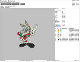 Santa Bugs Bunny Embroidery