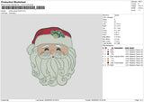 Santa Head Embroidery File 6 sizes