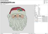 Santa Head Embroidery File 6 sizes