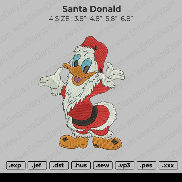 Santa Donald Embroidery