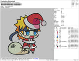 Santa Naruto Embroidery