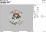 Santas W Embroidery File 6 sizes