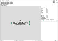 Sauce B Embroidery File 6 sizes