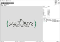 Sauce B Embroidery File 6 sizes