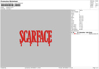 Scarface Embroidery File 6 sizes