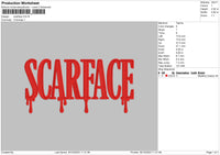 Scarface Embroidery File 6 sizes