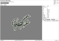 Scorpio Bnw Embroidery File 6 sizes