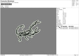 Scorpio Bnw Embroidery File 6 sizes