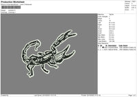 Scorpio Bnw Embroidery File 6 sizes