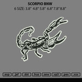 Scorpio Bnw Embroidery File 6 sizes