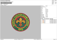 Scouts Canada Embroidery File 6 Sizes