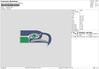 Seahawk L Embroidery File 6 sizes