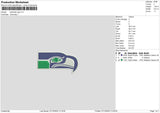 Seahawk L Embroidery File 6 sizes