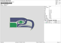 Seahawk L Embroidery File 6 sizes