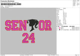 Senior Girl Embroidery File 6 sizes