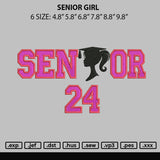 Senior Girl Embroidery File 6 sizes