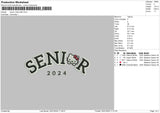 Senior Kitty Embroidery File 6 sizes