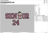 Seniorcow Embroidery File 6 sizes