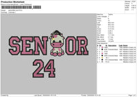 Seniorcow Embroidery File 6 sizes