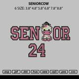 Seniorcow Embroidery File 6 sizes