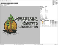 Sequoia Pacific Embroidery