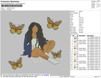 SZA butterfly Embroidery