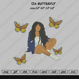 SZA butterfly Embroidery