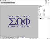 Sigma Omega Phi Embroidery