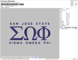 Sigma Omega Phi Embroidery