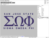 Sigma Omega Phi Embroidery