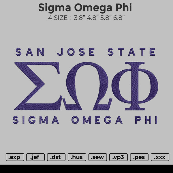 Sigma Omega Phi Embroidery