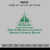 Simcoe Embroidery File 6 sizes