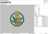 Simpsonleaf Embroidery File 6 sizes