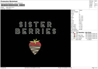 Sisterberries Embroidery File 6 sizes