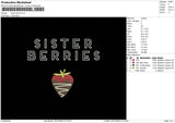 Sisterberries Embroidery File 6 sizes