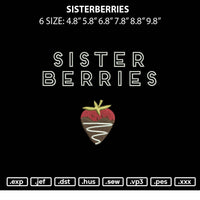 Sisterberries Embroidery File 6 sizes