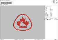 Skatte Canada Embroidery File 6 sizes