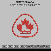 Skatte Canada Embroidery File 6 sizes