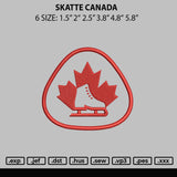 Skatte Canada Embroidery File 6 sizes