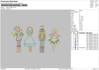 sketch drawing Embroidery File 6 sizes