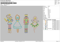 sketch drawing Embroidery File 6 sizes