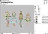 sketch drawing Embroidery File 6 sizes