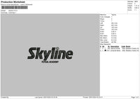 Skyline Embroidery File 6 sizes