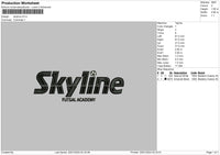 Skyline Embroidery File 6 sizes