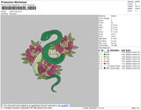 Snake Rose Embroidery