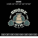 Snore Embroidery File 6 sizes