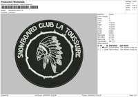 Snowb Club Embroidery File 6 sizes