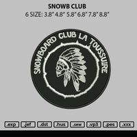 Snowb Club Embroidery File 6 sizes