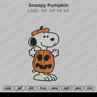 Snoopy Pumpkin Embroidery